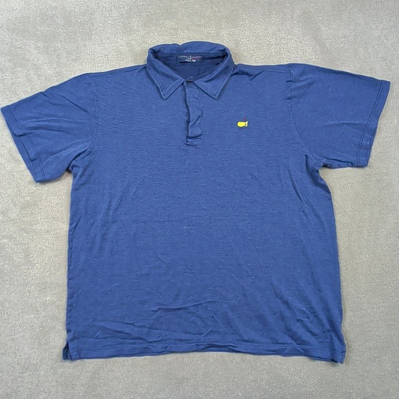 Clubhouse Collection Masters Polo Shirt Mens Large Blue Made in Italy Cotton — photo 2
